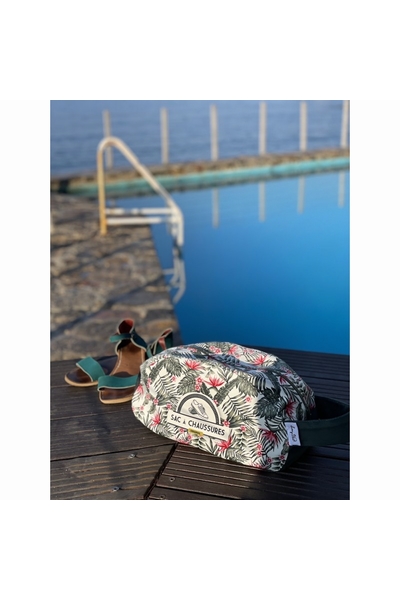 Sac à chaussures en tissu  Les feuilles de la jungle . Un