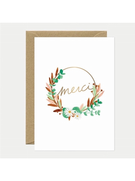 CARTE MERCI OR - ALL THE WAYS TO SAY - GOLD MERCI - 1