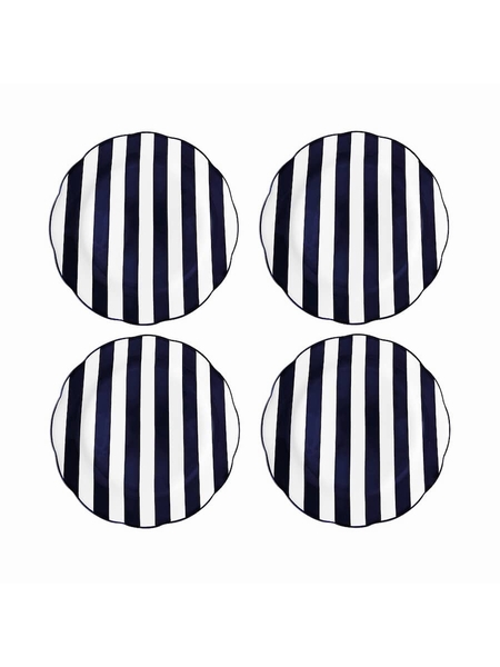 SET 4 ASSIETTES RAYURES GM - SELECTION KAMEME CONCEPT - BLEU - 1