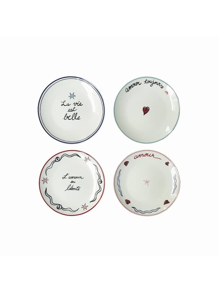 SET 4 ASSIETTES AMOUR LIBERTE - SELECTION KAMEME CONCEPT - LIBERTE - 1