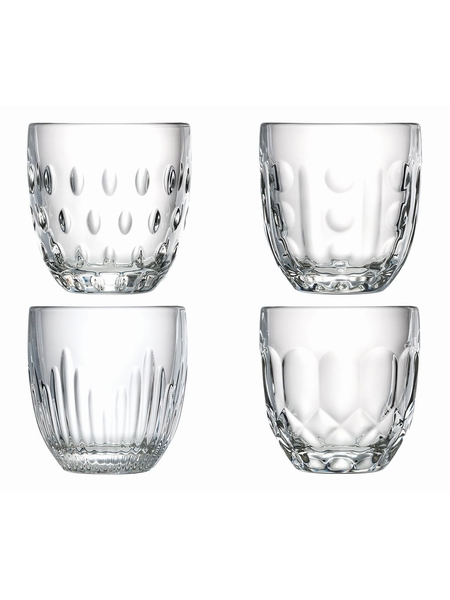 SET 4 GOBELETS TROQUET - LA ROCHERE - TRANSPARENT - 1