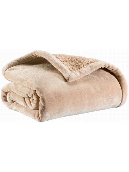 JETE DE LIT MICHKA MUSCADE - VIVARAISE - BEIGE - 1