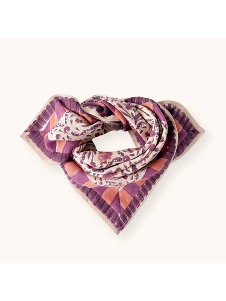 PETIT FOULARD CACTUS ECRU - APACHES COLLECTION - MACADAMIA - 1