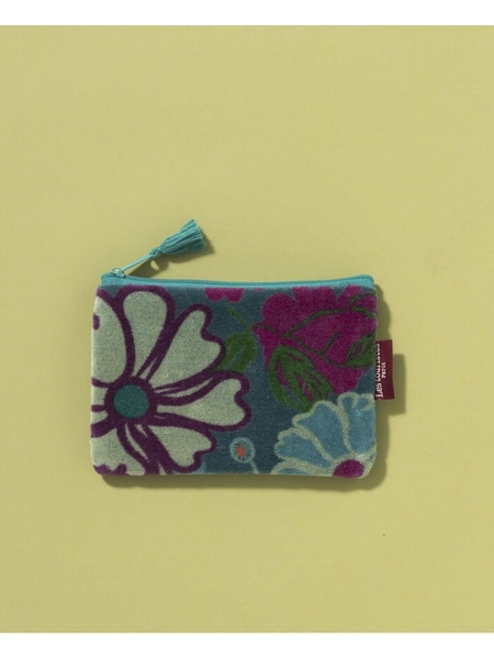 POCHETTE VELOURS - LES TOURISTES PARIS - BLEU - 1