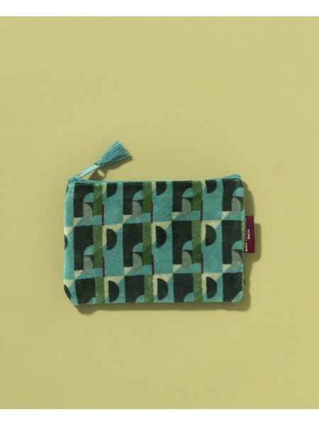 POCHETTE VELOURS - LES TOURISTES PARIS - VERT - 1