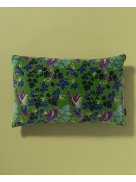 COUSSIN RECTANGULAIRE VELOURS - LES TOURISTES PARIS - VERT - 1