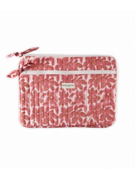POCHETTE ORDINATEUR MANOA ROSA - BINDI ATELIER - ROSE - 1