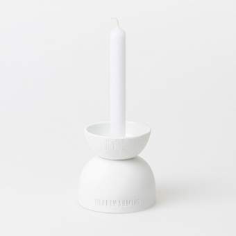 BOUGEOIR PORCELAINE - RADER - BLANC
