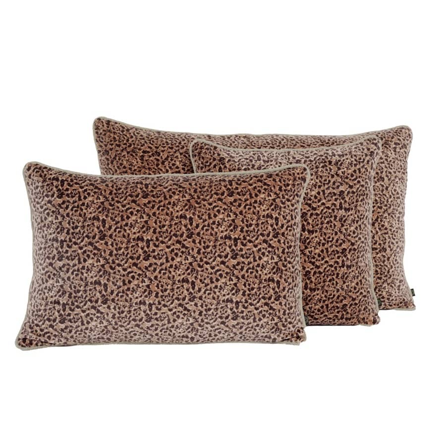 HOUSSE COUSSIN LEOPARD ROSE - HAOMY - ROSE MOCACCINO