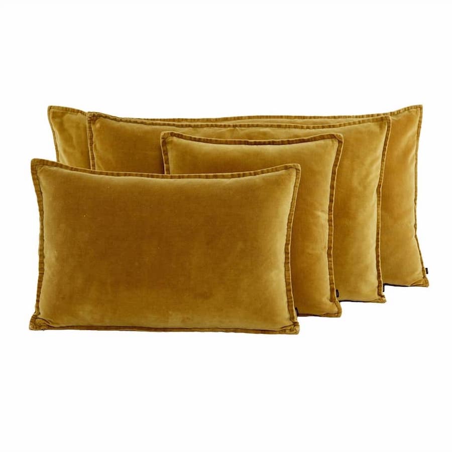 HOUSSE COUSSIN VELOURS CHAMOIS - HAOMY - CHAMOIS