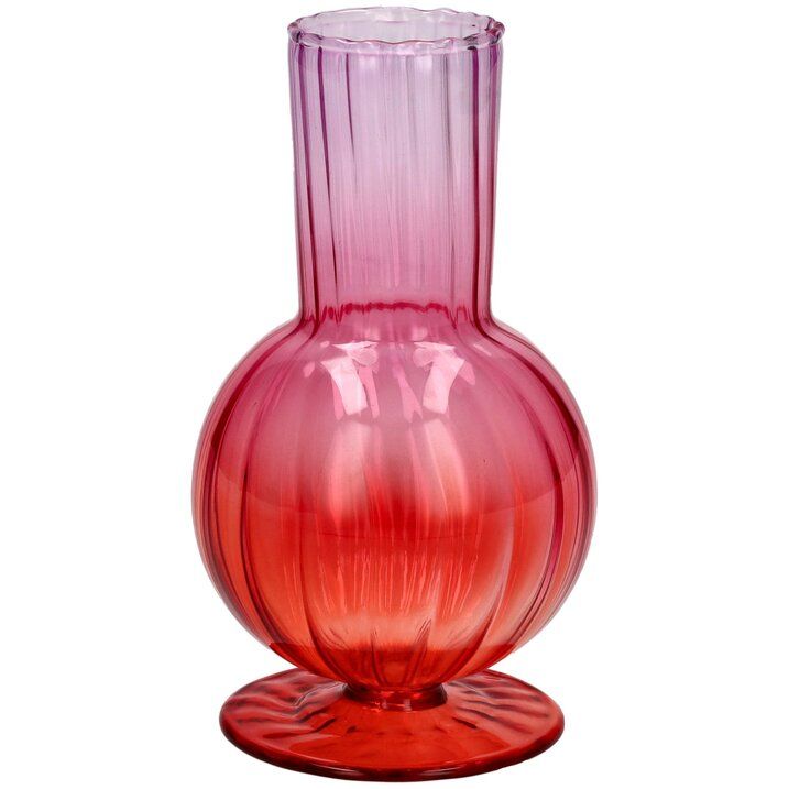 VASE VERRE BICOLORE - GIFT COMPANY - ROUGE