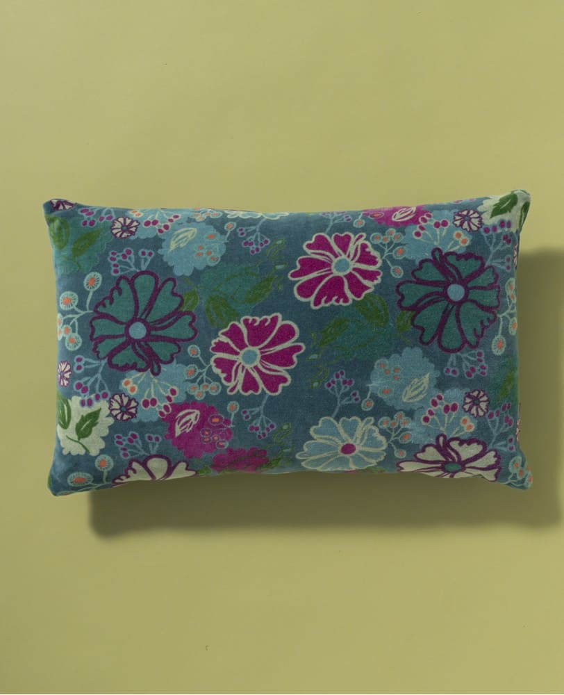 COUSSIN VELOURS COSMOS - LES TOURISTES PARIS - BLEU