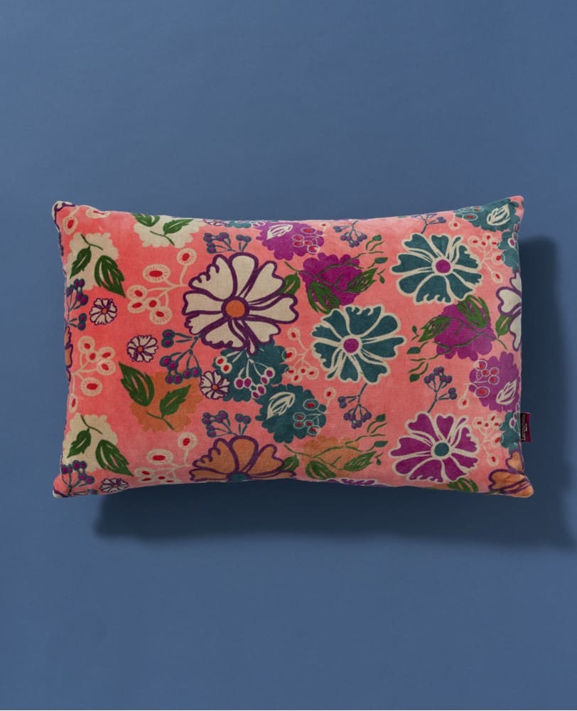 COUSSIN VELOURS COSMOS ROSE - LES TOURISTES PARIS - ROSE
