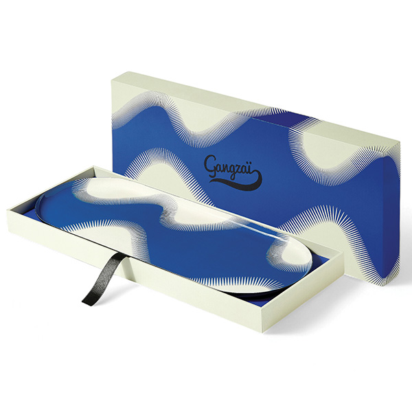 PLATEAU ARRONDI WAVE - GANGZAI - BLEU