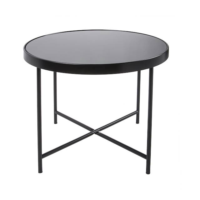 TABLE BASSE RONDE EN VERRE - SELECTION KAMEME CONCEPT - NOIRE
