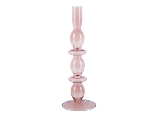 BOUGEOIR VERRE - PRESENT TIME - ROSE
