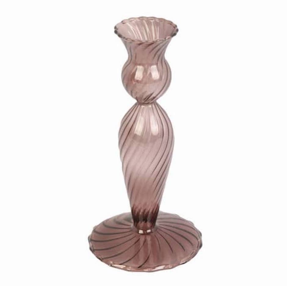 BOUGEOIR VERRE - PRESENT TIME - CHOCOLAT