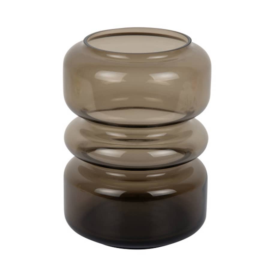 VASE EN VERRE MARAVILLO BRUN - PRESENT TIME - BRUN