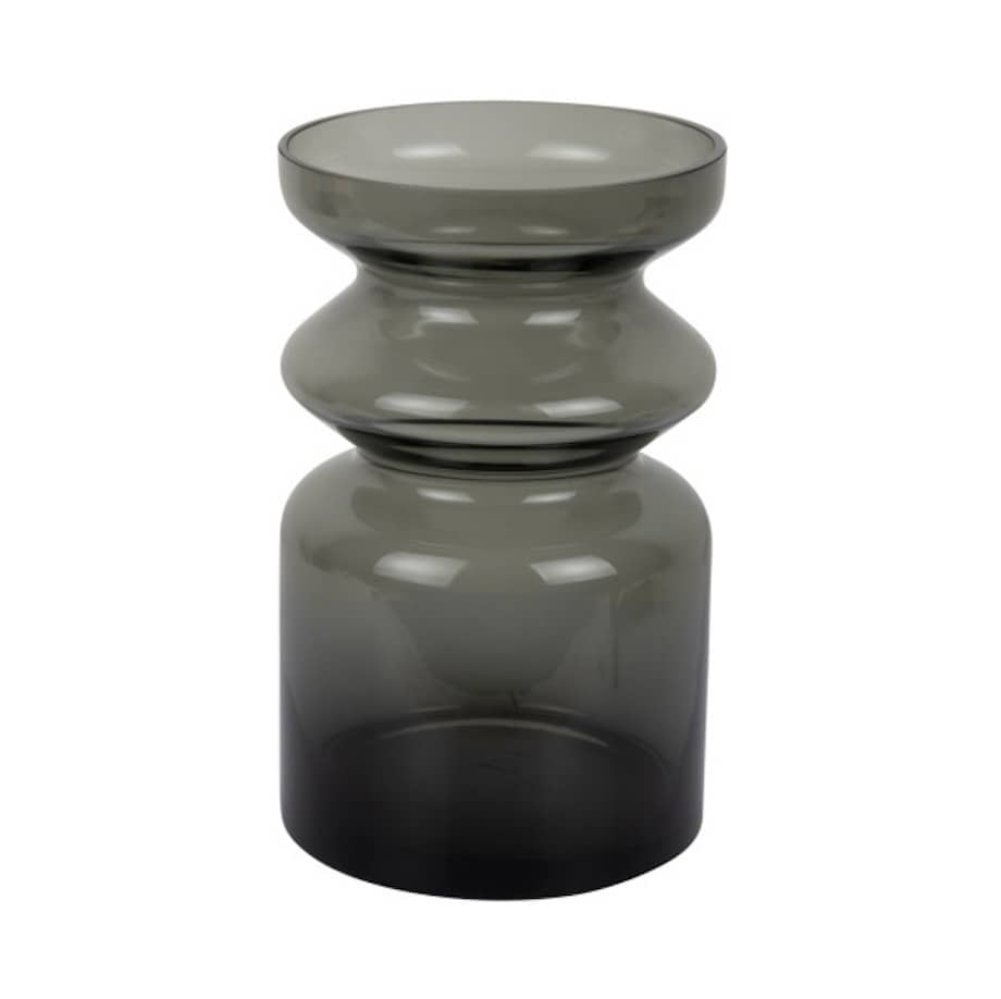 VASE EN VERRE GUSTO GRIS - PRESENT TIME - GRIS
