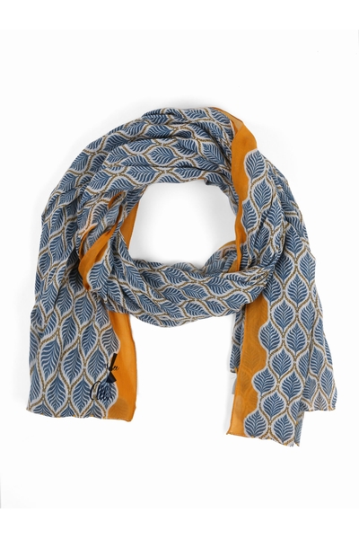 PECAT FOULARD FEUILLE JAUNE PECAT FOULARD