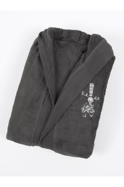 PEIGNOIR CAPUCHE ANTHRACITE PEIGNOIR CAPUCHE