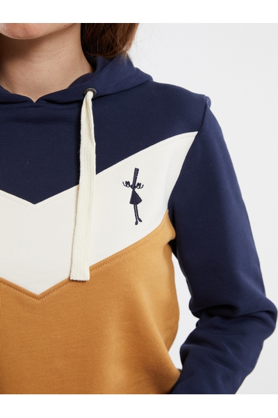 NADEGE SWEAT MARINE%2FCAMEL NADEGE SWEAT
