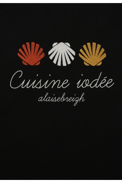 TABLIER TYPO CUISINE IODEE NOIR TABLIER TYPO