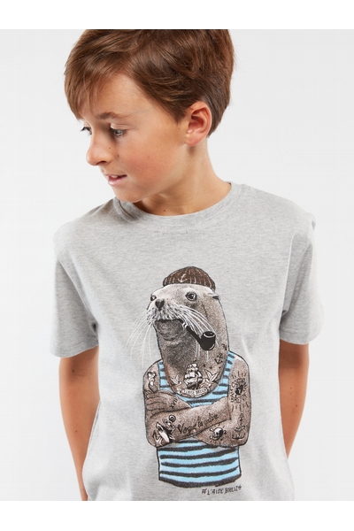TS GARCON PHOQUE GRIS CHINE TS GARCON PHOQUE