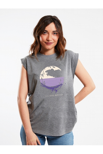 GWALENN T-SHIRT GRIS CHINE GWALENN T-SHIRT