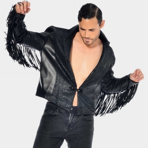 Gunnar, legging homme vinyle noir - Patrice Catanzaro Site Officiel