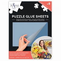 The adhesive sheets are applied to the back of your puzzle,