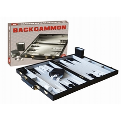 Coffret pliant Backgammon luxe, revêtement feutrine