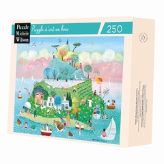 <b>Hand-cut art wooden jigsaw puzzle of 250 pieces - Made in