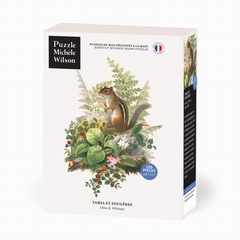 <b>Puzzle d'art en bois de 80 pièces environ, découpé à la