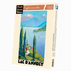 <b>Hand-cut art wooden jigsaw puzzle of circa 150 pieces -