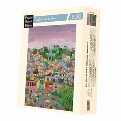 <b>Hand-cut art wooden jigsaw puzzle of circa 500 pieces -