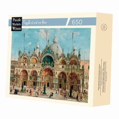 <b>Hand-cut art wooden jigsaw puzzle of circa 650 pieces -