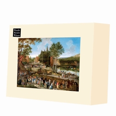 <b>Hand-cut art wooden jigsaw puzzle of circa 1500 pieces -