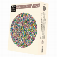 <b>Puzzle d'art en bois de 350 pièces environ, découpé à la