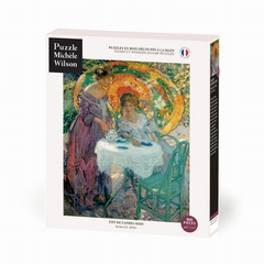 <b>Puzzle d'art en bois de 900 pièces environ, découpé à la