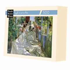 <b>Hand-cut art wooden jigsaw puzzle of 500 pieces - Made in