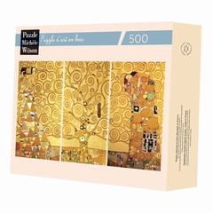 <b>Hand-cut art wooden jigsaw puzzle of 500 pieces - Made in