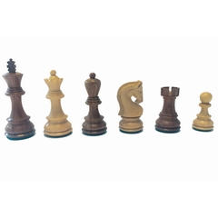Très beau jeu de pièces d'échecs luxe en sheesham et buis.