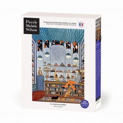 <b>Hand-cut art wooden jigsaw puzzle of circa 250 pieces -