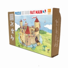 Puzzle cadre enfant en bois Chantier 24 pièces - La Magie des