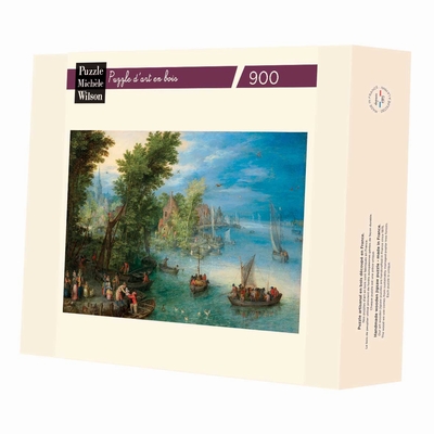 <b>Hand-cut art wooden jigsaw puzzle of circa 900 pieces -