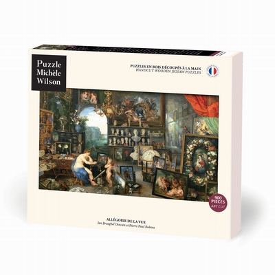 <b>Puzzle d'art en bois de 900 pièces environ, découpé à la