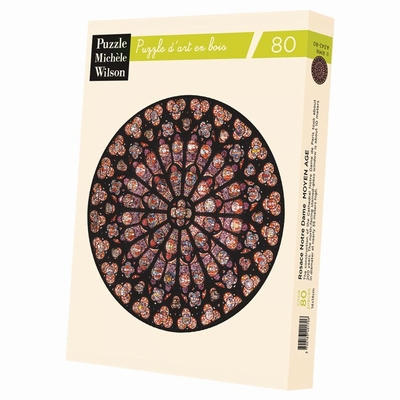 <b>Hand-cut art wooden jigsaw puzzle of 80 pieces - Made in