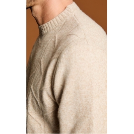 Pull en laine ras de cou, by spontini  -motif torsades -