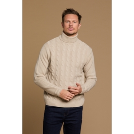 Pull col roule en laine torsadé by Spontini pour homme. -